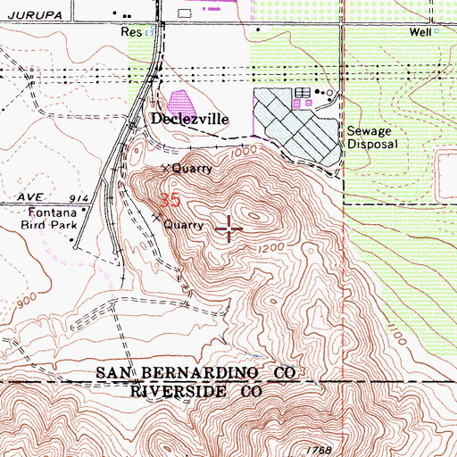 Topographic Map of Southridge Village Open Space Reserve, CA