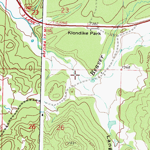 Topographic Map of Lange Canyon, CO