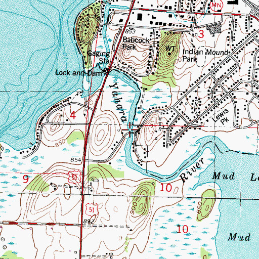 Topographic Map of Black Bridge Crossing, WI