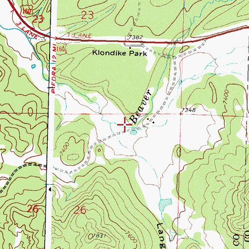 Topographic Map of Hayden Creek, CO