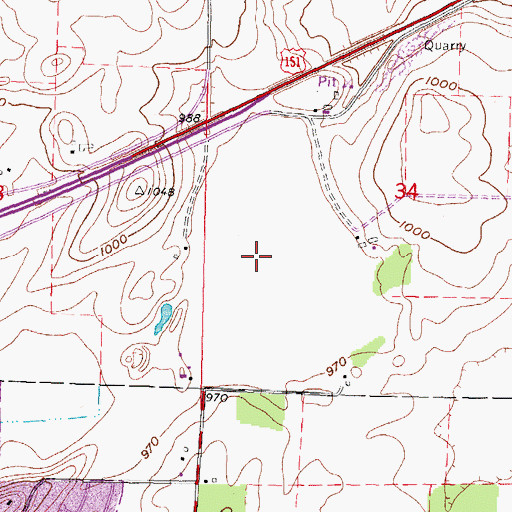 Topographic Map of Brazee Swamp (historical), WI