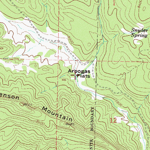 Topographic Map of Arbogas Flats, CO