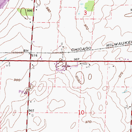 Topographic Map of City View Heights, WI