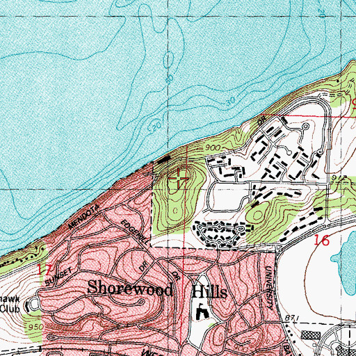 Topographic Map of Eagle Heights, WI