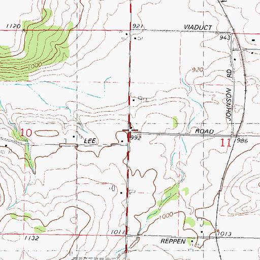 Topographic Map of Elm School (historical), WI