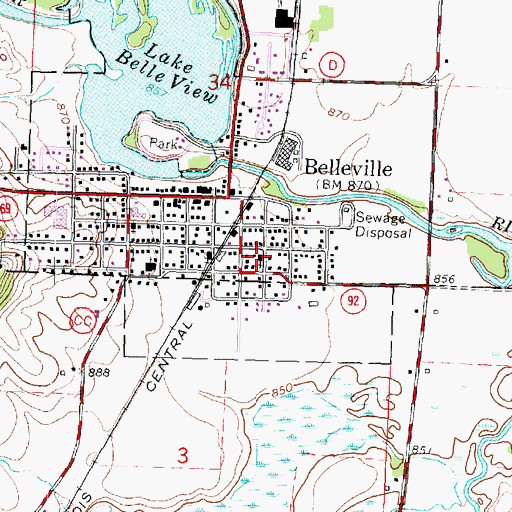 Topographic Map of First United Church of Christ, WI