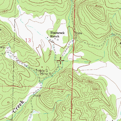 Topographic Map of Little Beaver Creek, CO