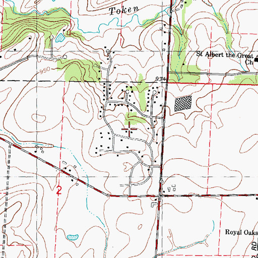 Topographic Map of Foxmoor Hills, WI