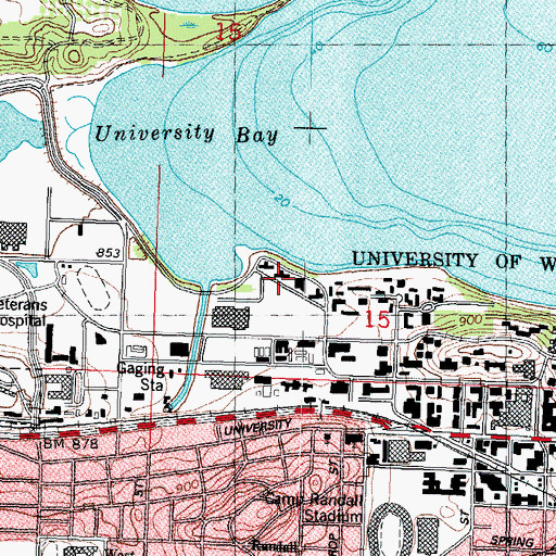 Topographic Map of Fredrick Center, WI