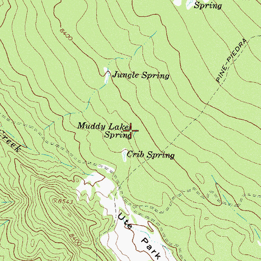 Topographic Map of Muddy Lakes Spring, CO