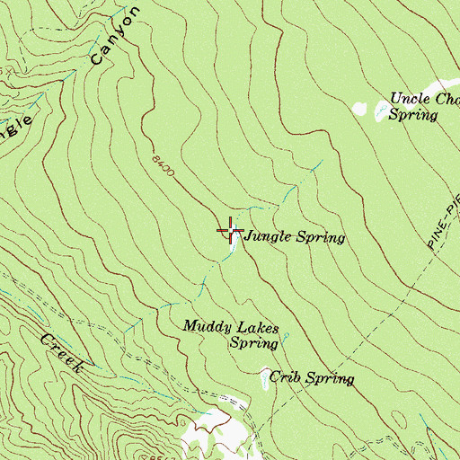 Topographic Map of Jungle Spring, CO