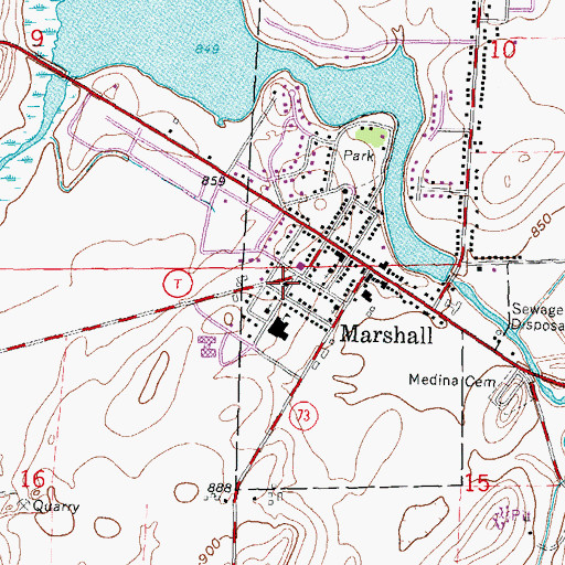 Topographic Map of Holy Trinity English Lutheran Church, WI