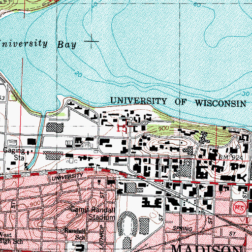 Topographic Map of Humphrey Hall, WI