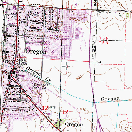 Topographic Map of Jaycee Park, WI