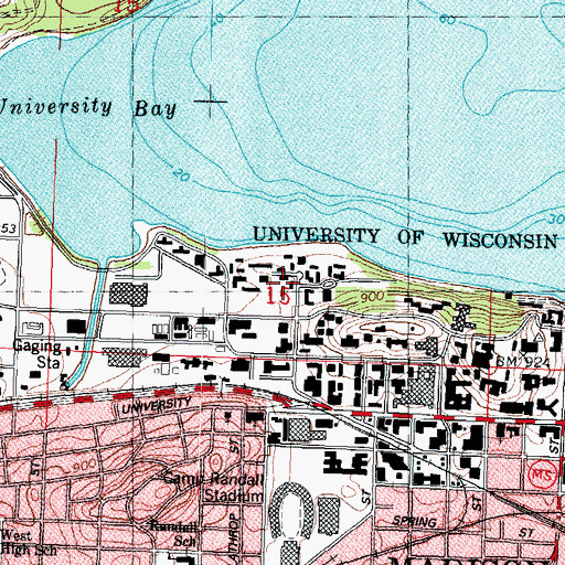 Topographic Map of Jorns Hall, WI