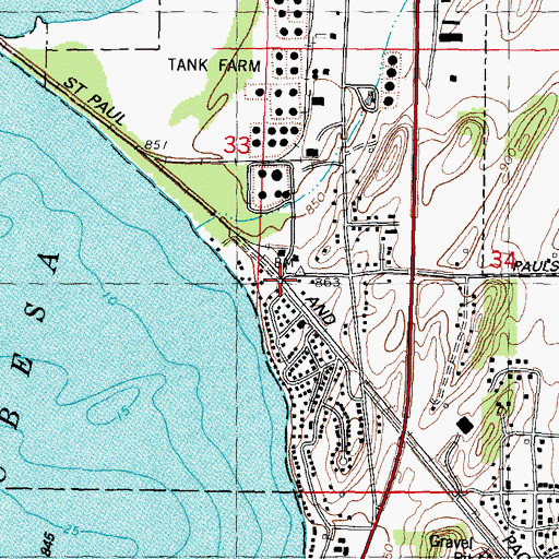 Topographic Map of Lake Waubesa, WI