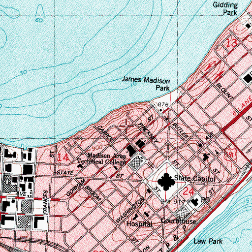 Topographic Map of Mansion Hill, WI
