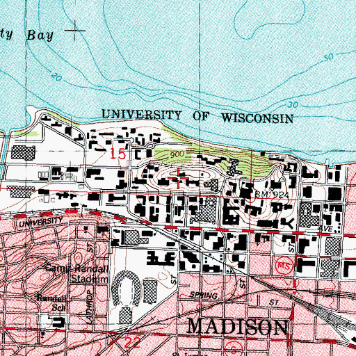 Topographic Map of McArdle Cancer Laboratory, WI