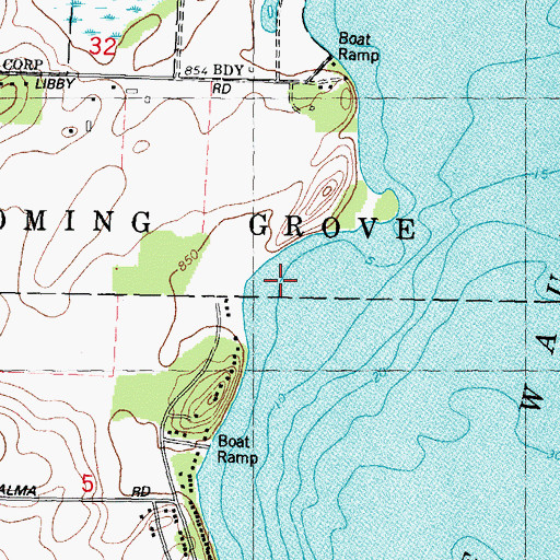 Topographic Map of McConnel Bay, WI