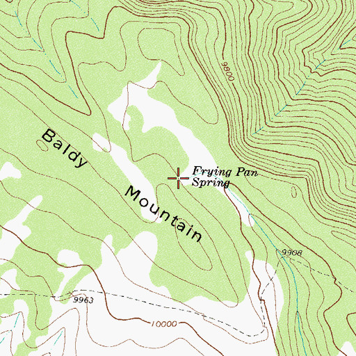 Topographic Map of Frying Pan Spring, CO