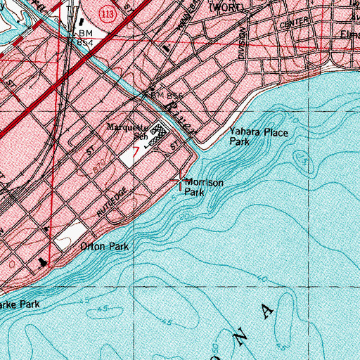 Topographic Map of Morrison Park, WI