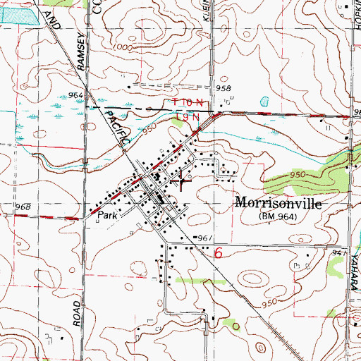 Topographic Map of Morrisonville Elementary School, WI
