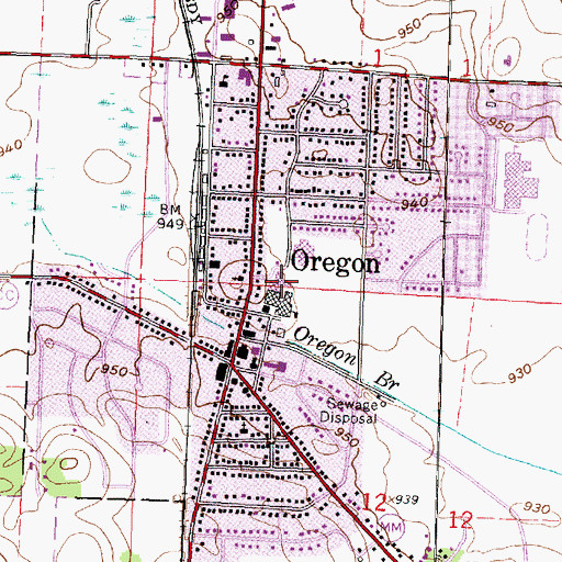 Topographic Map of Netherwood Knoll Elementary School, WI