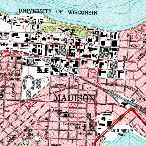 Topographic Map of Noland Zoology Building, WI