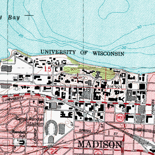 Topographic Map of Observatory Hill, WI