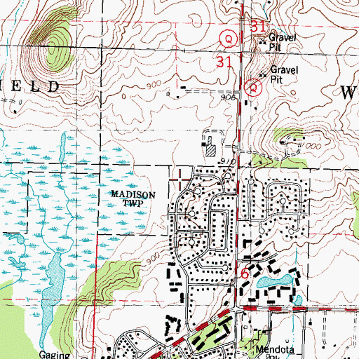 Topographic Map of Orchid Heights Park, WI