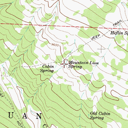 Topographic Map of Mountain Lion Spring, CO