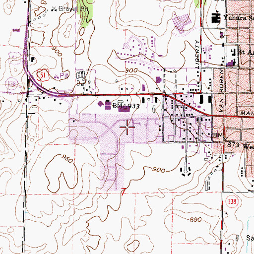 Topographic Map of Pleasant Hill Hights Park, WI