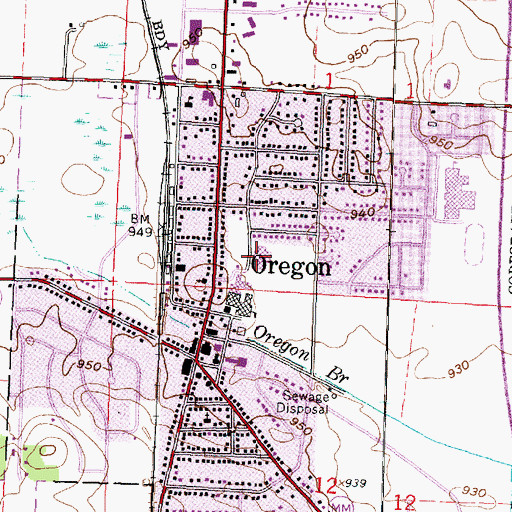 Topographic Map of Prairie View Elementary School, WI
