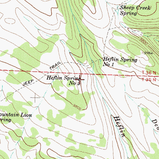 Topographic Map of Heflin Spring Number 2, CO