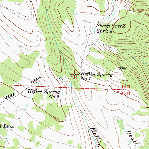 Topographic Map of Heflin Spring Number 1, CO