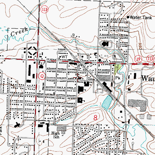Topographic Map of Saint John the Baptist Catholic Church, WI