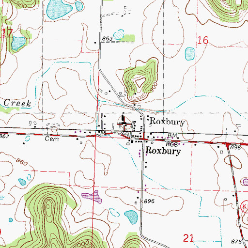 Topographic Map of Saint Norberts German Catholic Church, WI