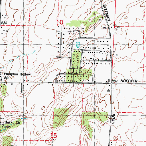 Topographic Map of Sherwood Glen, WI