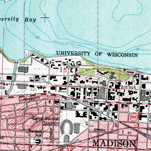Topographic Map of Solls Building, WI