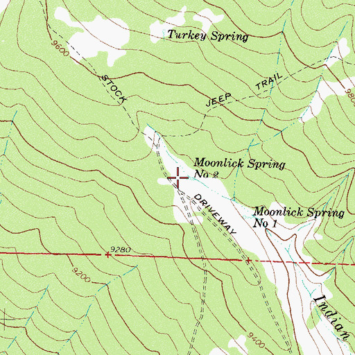 Topographic Map of Moonlick Spring Number 2, CO