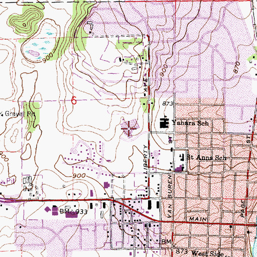 Topographic Map of Stoughton High School, WI