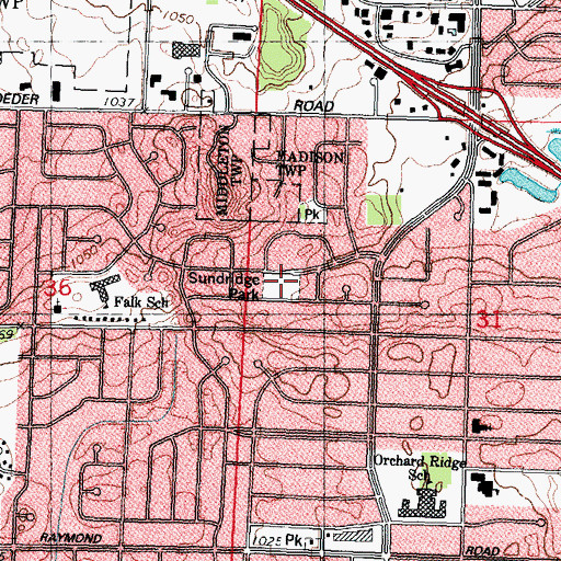 Topographic Map of Sundridge Park, WI