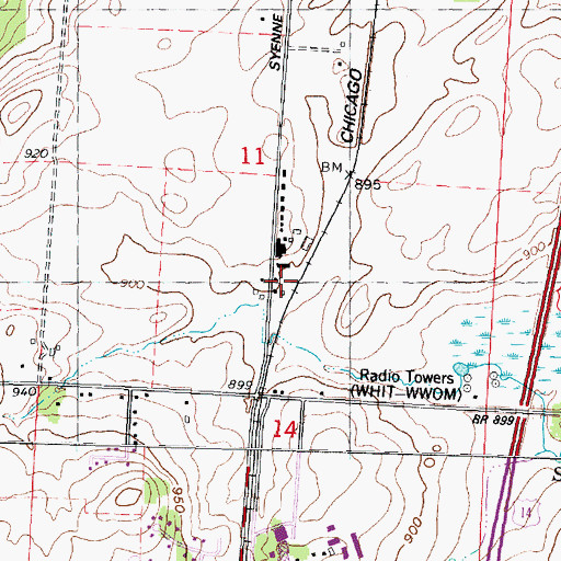 Topographic Map of Syene (historical), WI