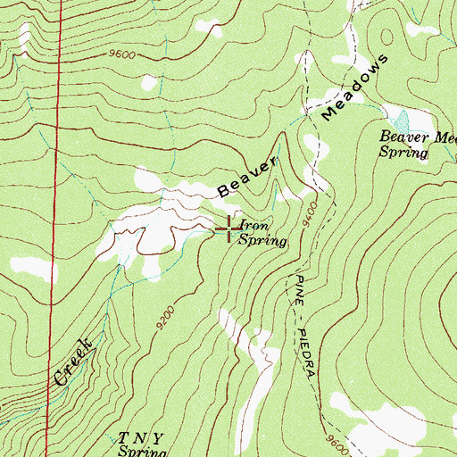 Topographic Map of Iron Spring, CO