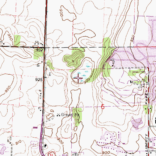 Topographic Map of Virgin Lake, WI