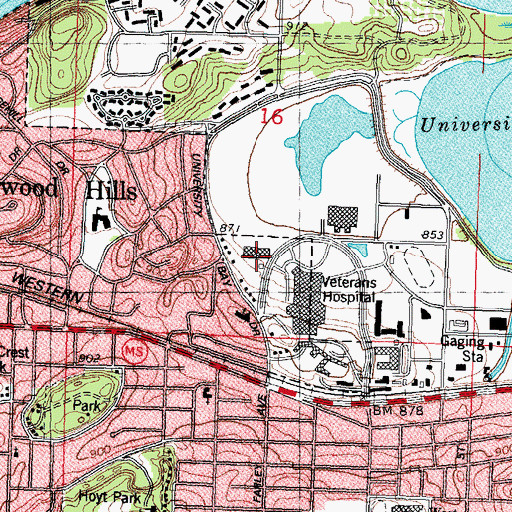 Topographic Map of Walsman Center, WI