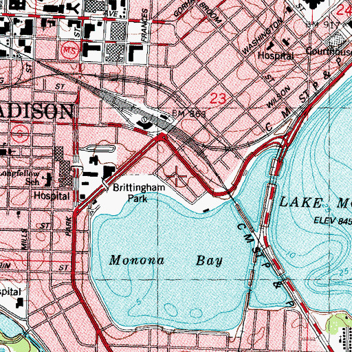 Topographic Map of Warrens Addition, WI