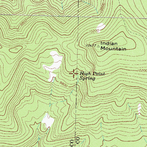 Topographic Map of High Point Spring, CO