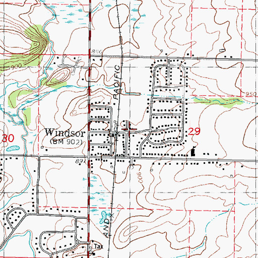 Topographic Map of Windsor United Church of Christ, WI