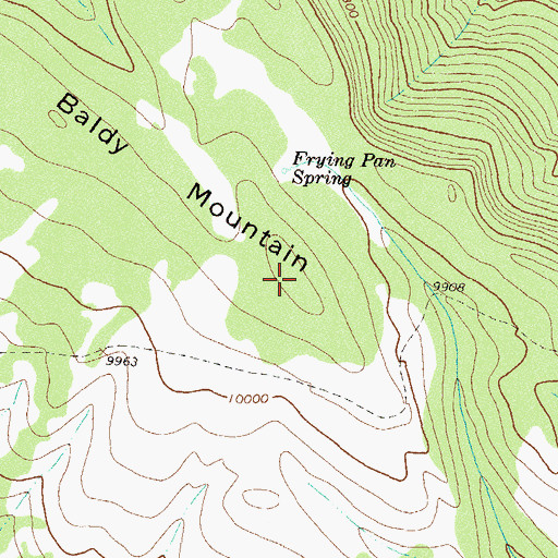 Topographic Map of Baldy Mountain, CO